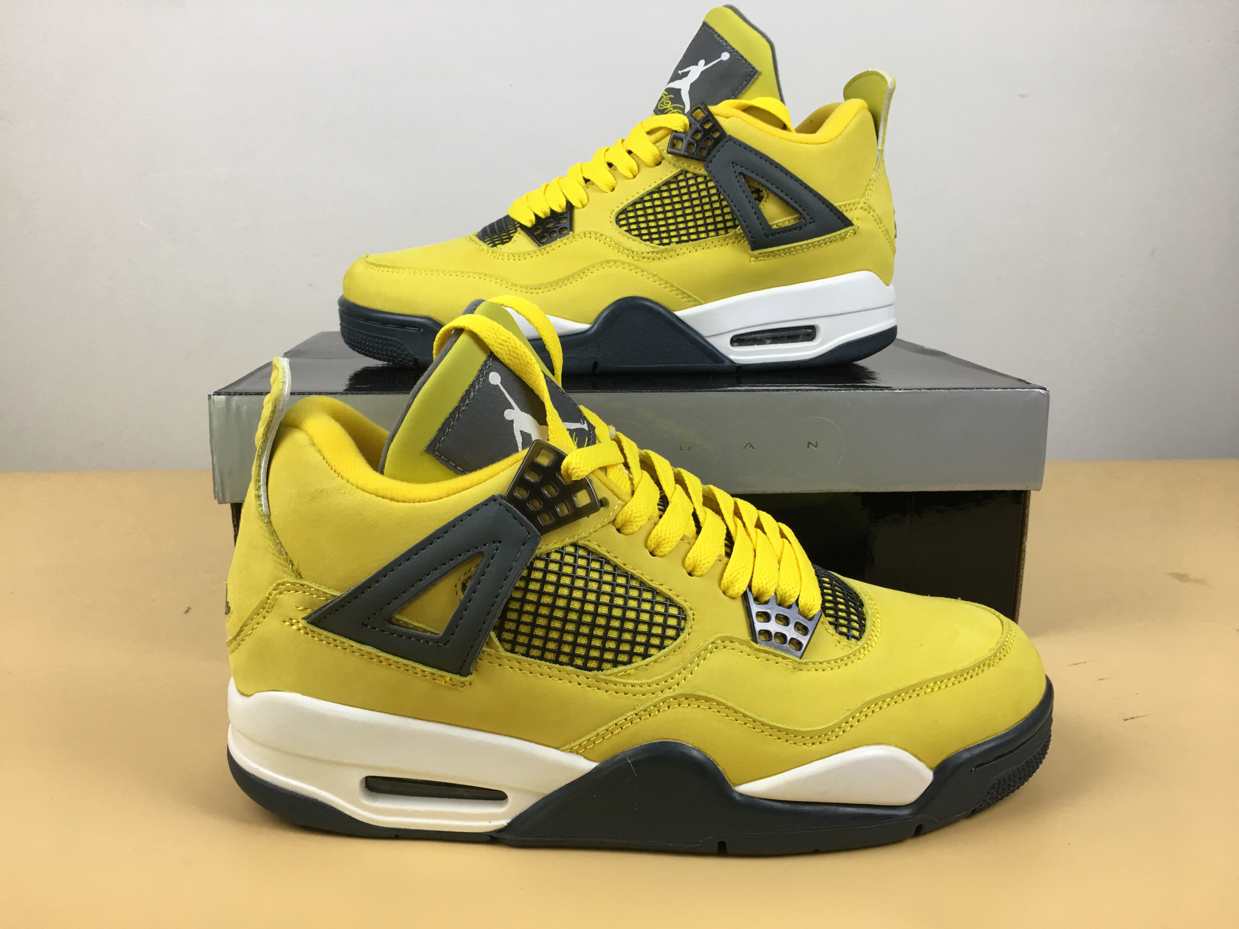 Men Air Jordan 4 Lightning Yellow Shoes